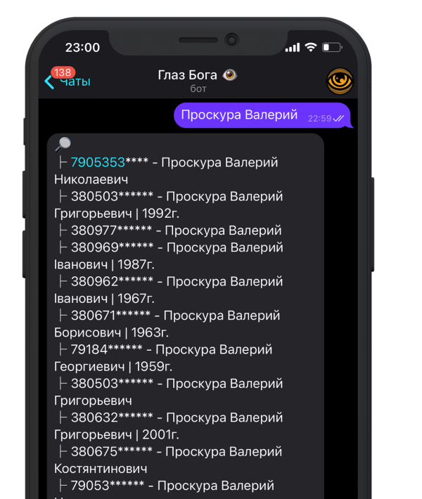 Поиск по ФИО человека